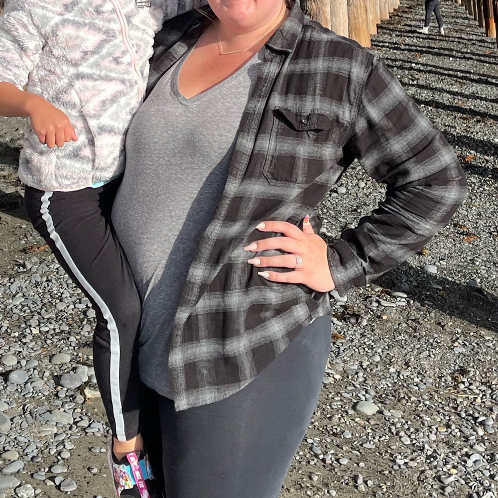 Plaid button up long sleeve